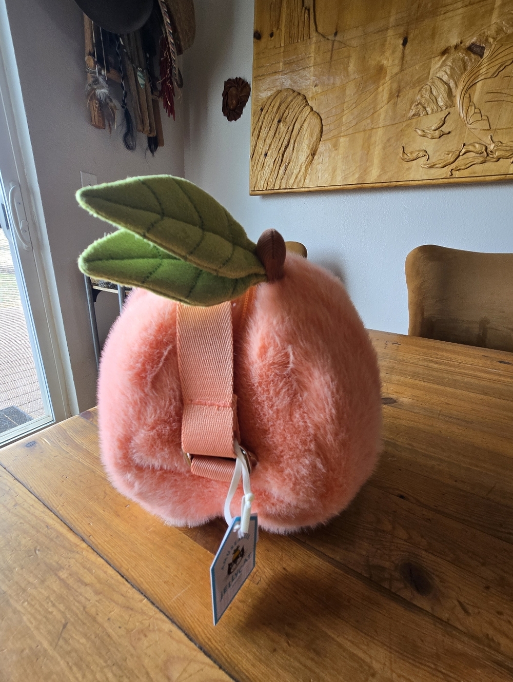 Jellycat Amuseables Peach Shoulder Bag 44" Strap 7.1x6.3x5.9" BNWT Authentic - Picture 5 of 9